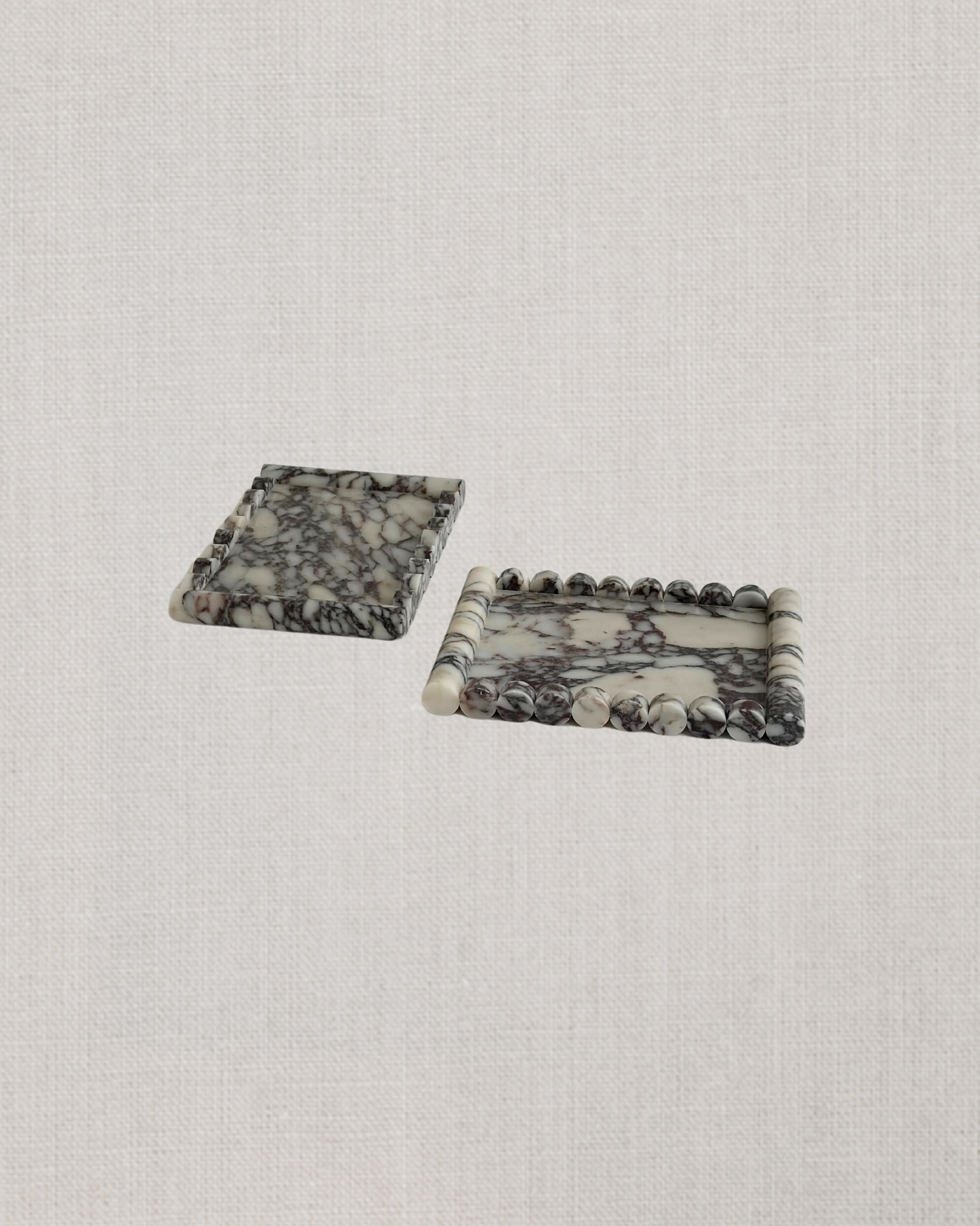 Scalloped Viola Marble Tray