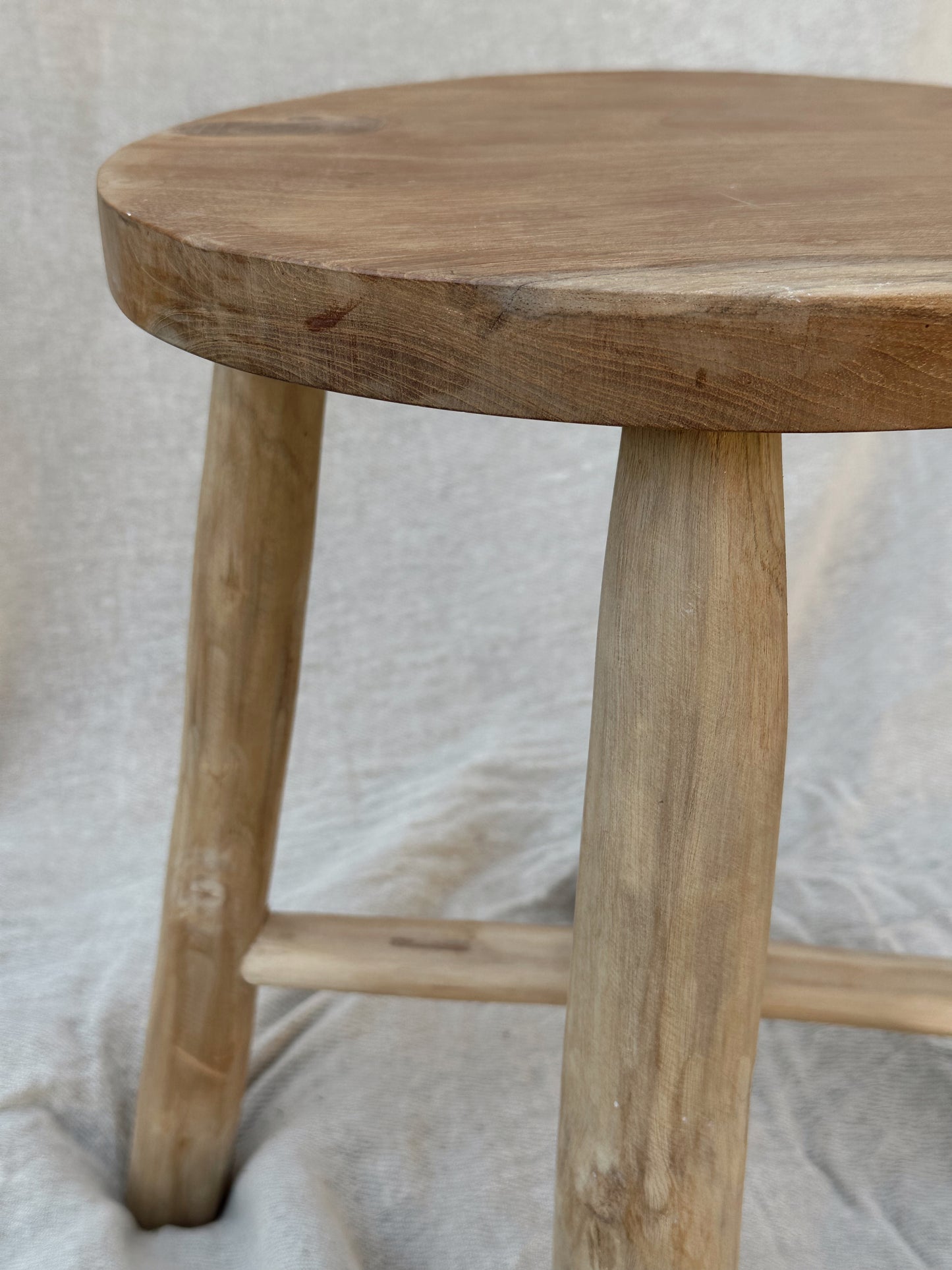 RUSTIC WOODEN ANTIQUE STOOL