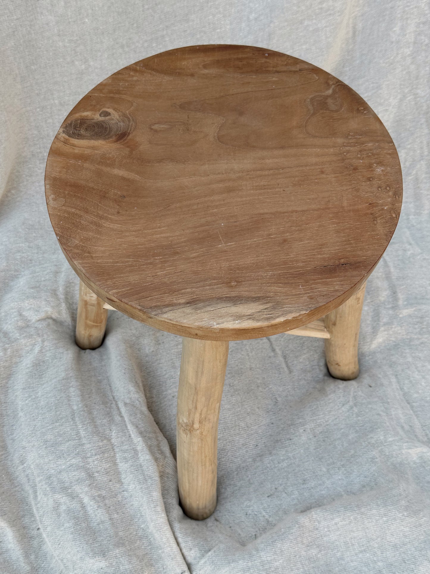 RUSTIC WOODEN ANTIQUE STOOL