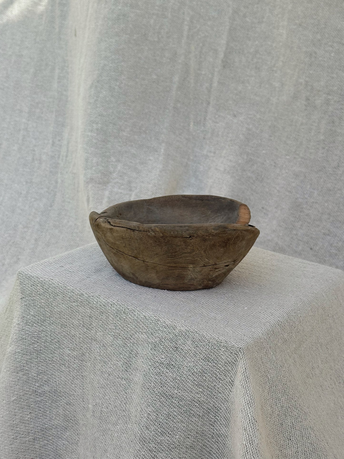 Small Wooden Antique Bowl