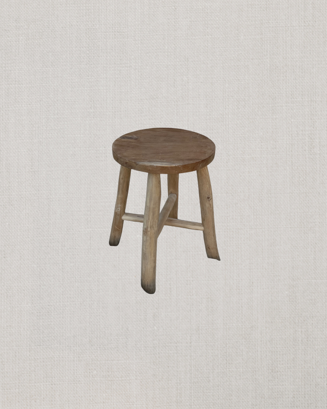 RUSTIC WOODEN ANTIQUE STOOL