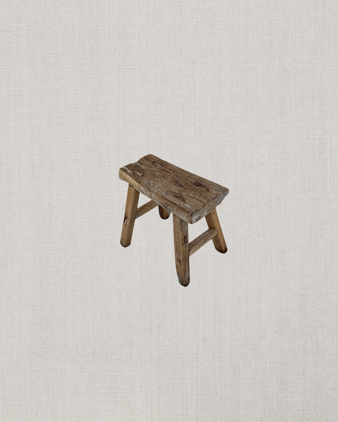 RUSTIC WOODEN ANTIQUE MINI STOOL