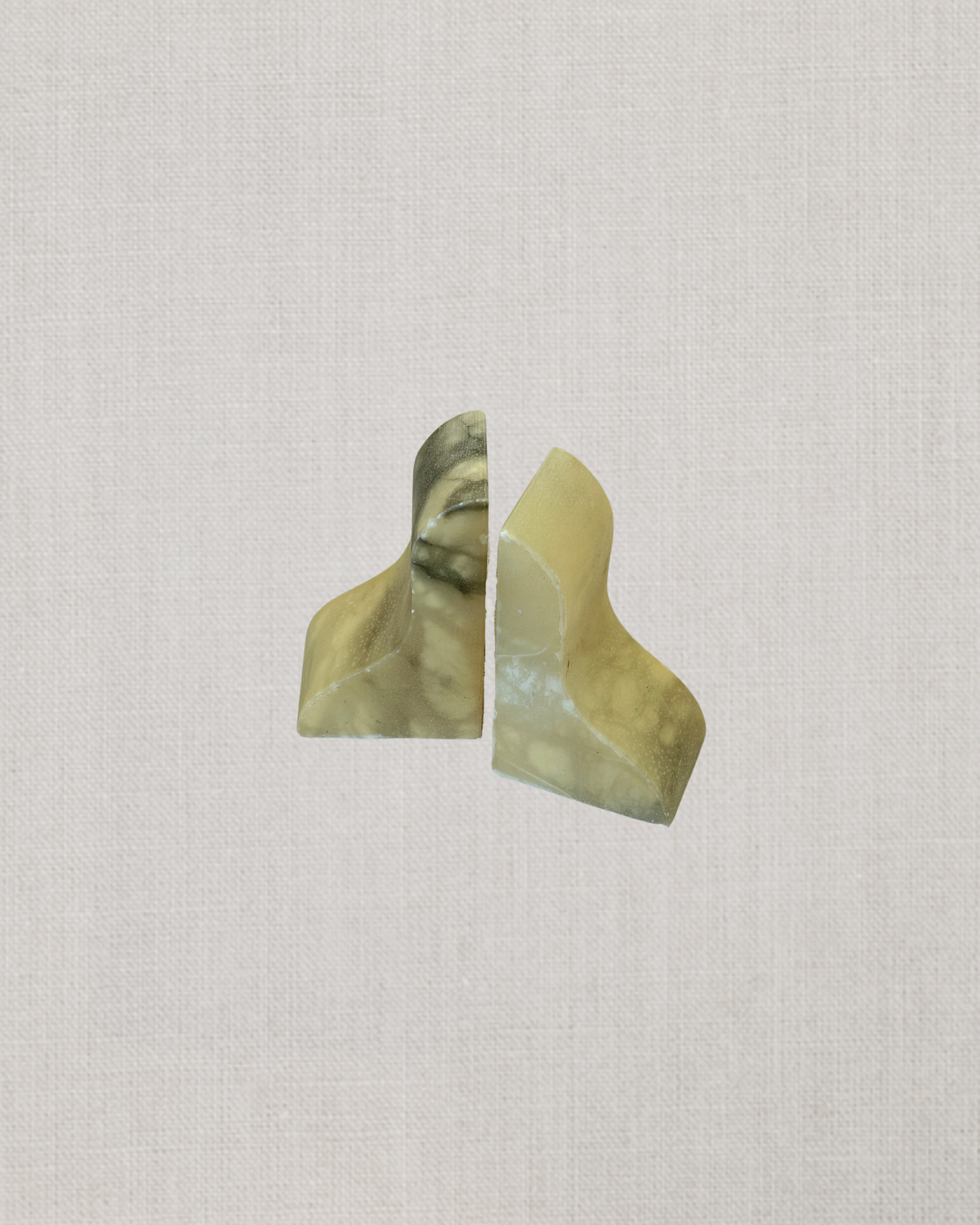 Antique Alabaster Marble Bookends