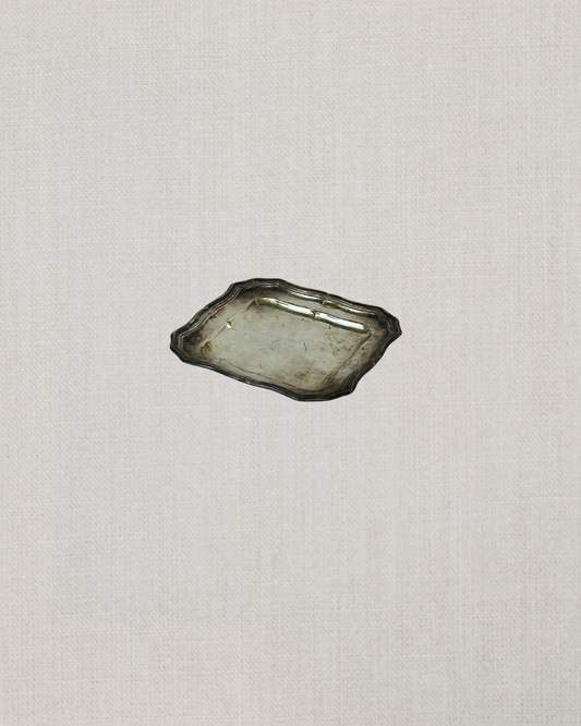 Aged Silver Trinket Tray - Square