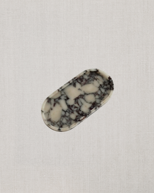 Rounded Viola Marble Tray