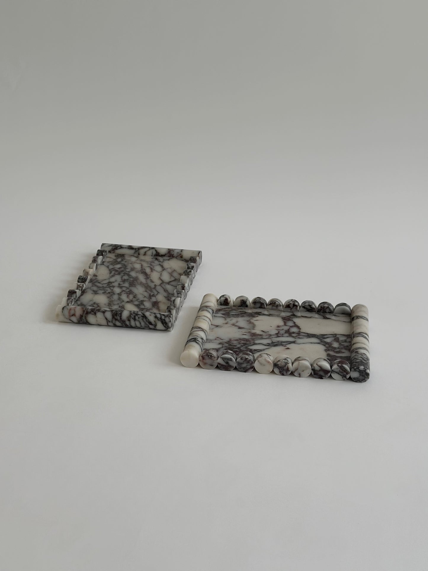 Scalloped Viola Marble Tray