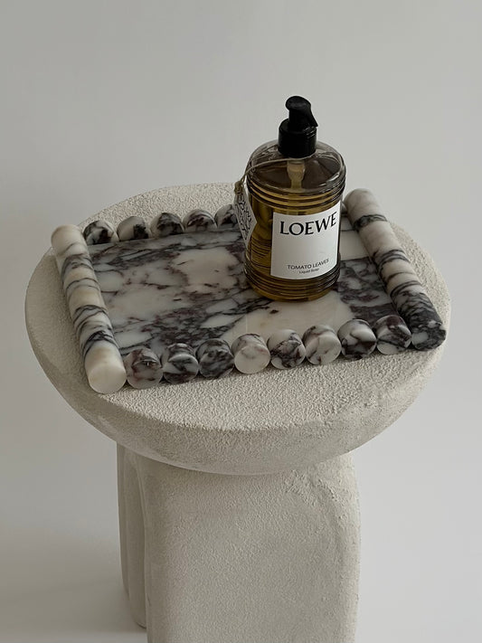 Scalloped Viola Marble Tray