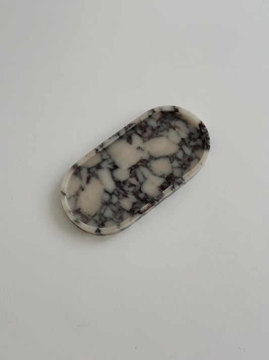 Rounded Viola Marble Tray