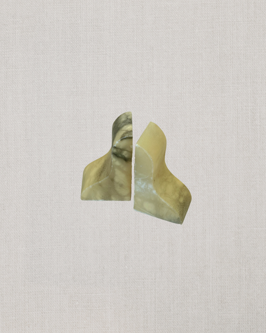 Antique Alabaster Marble Bookends